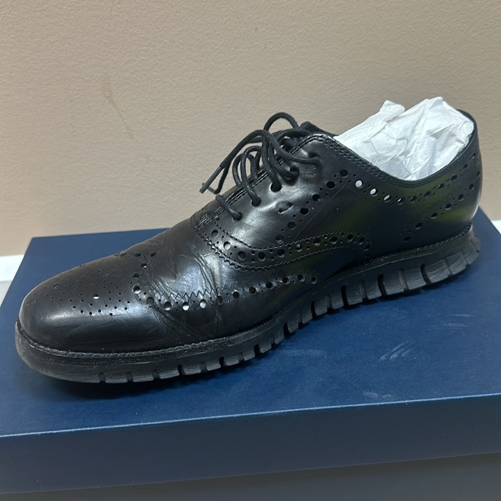 Cole Haan ZeroGrand Black Winged Oxford